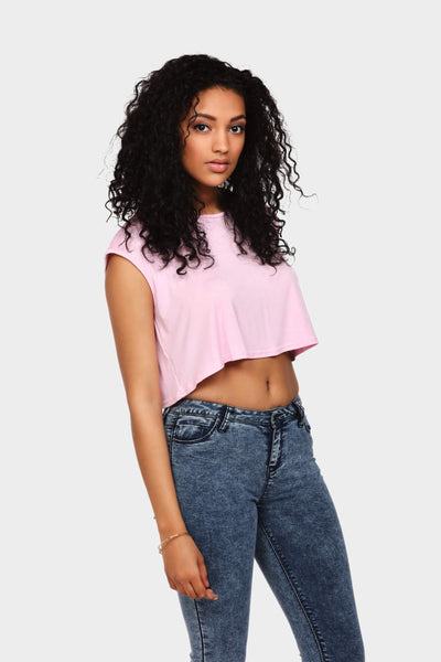 Baby Pink Swing Crop Top