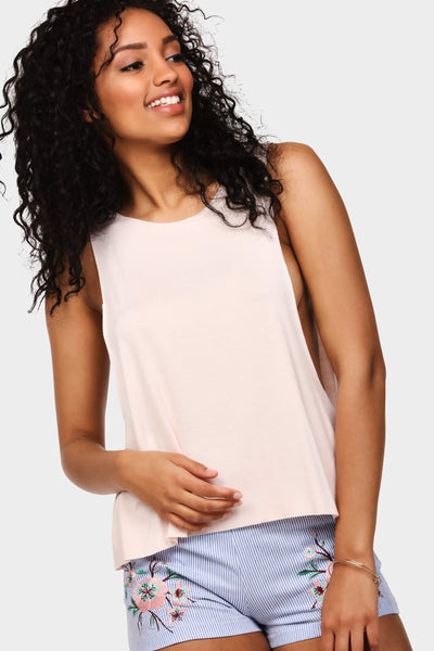 Nude Drop Arm Basic Vest Top