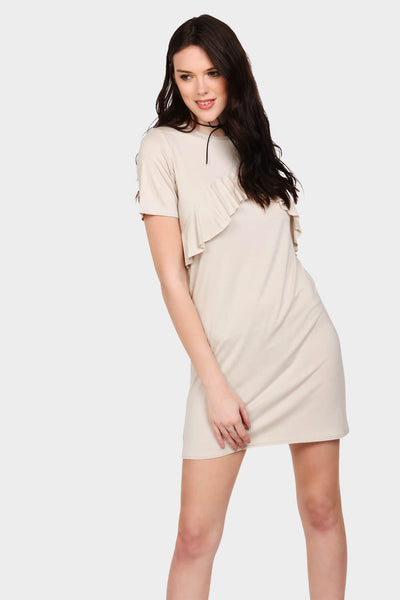 Shell Ruffle Mini Dress