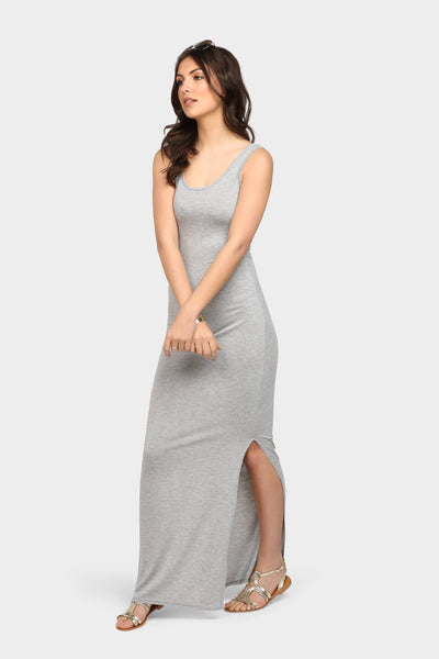 Greymarl Two Split Vest Maxi Dress