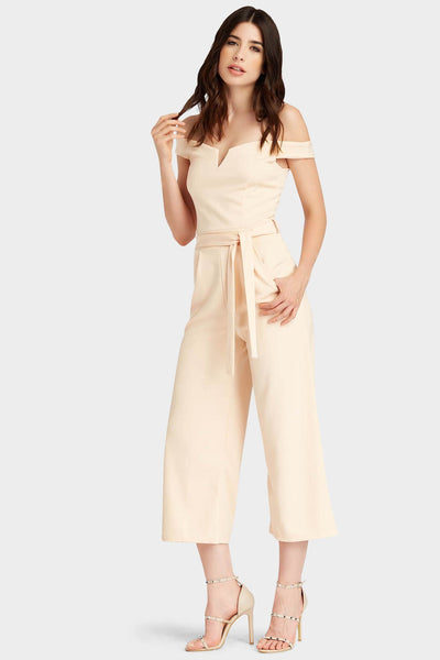 Nude Off The Shoulder Jumpsuit