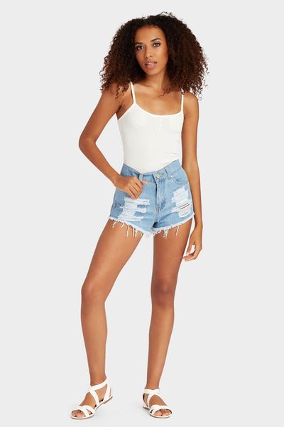 Light Blue Denim Shorts