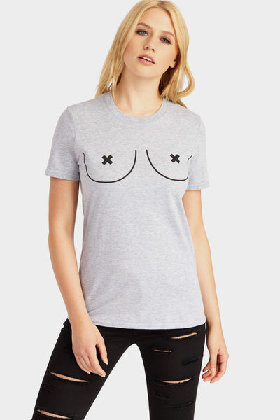 Greymarl Boob Print T-Shirt
