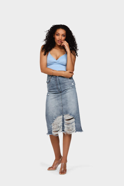 Skyblue Scuba Plunge Bralet