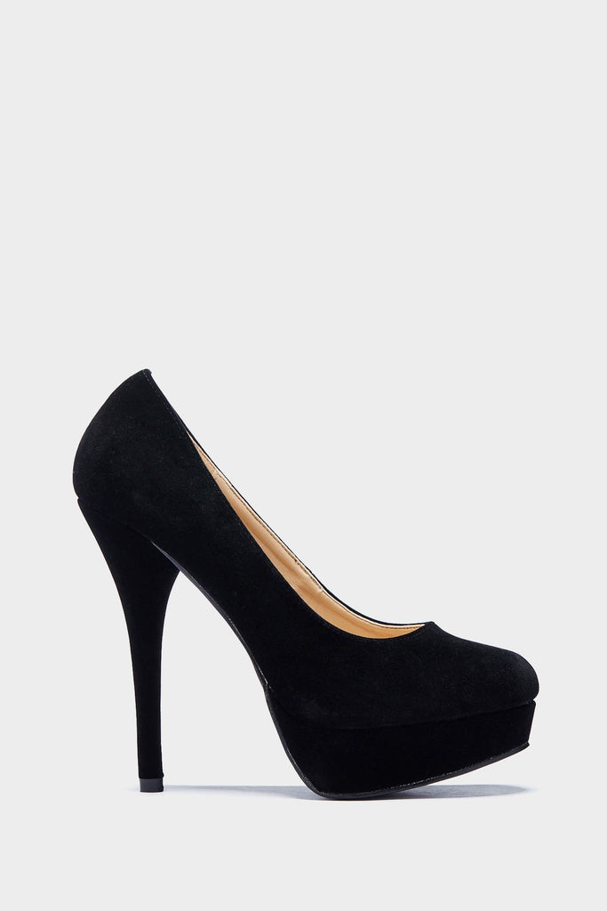 Black High Heel Platform Shoe