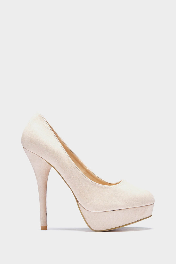 Nude High Heel Platform Shoe