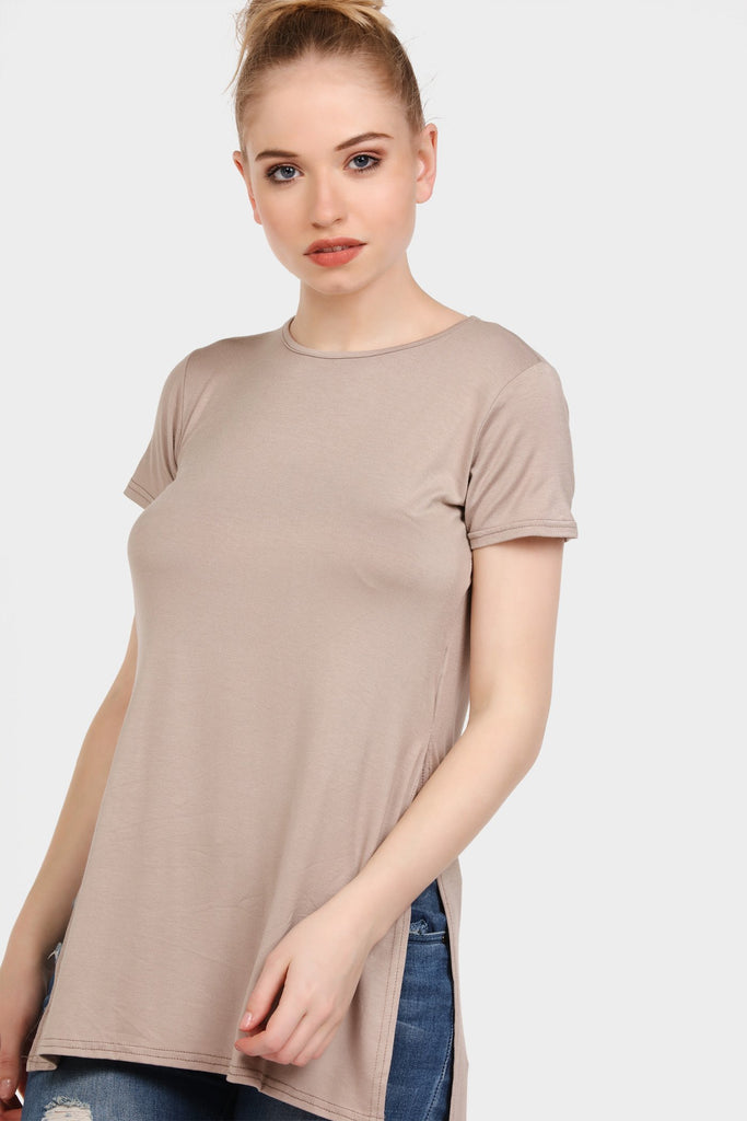 Stone Side Split Oversized Tshirt