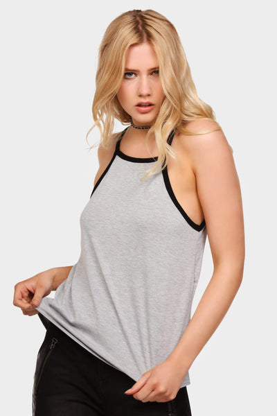 Greymarl High Neck Tank Top