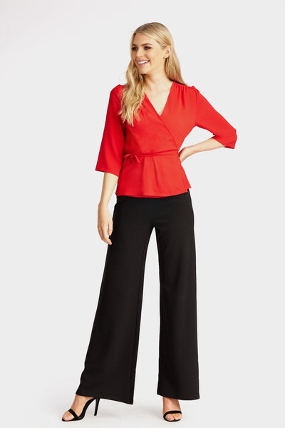 Red Cover Up 3/4 Tie Jacket