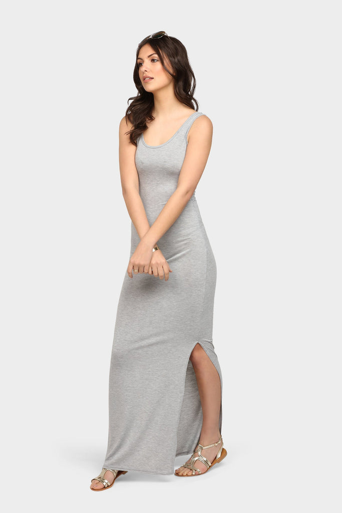 Greymarl Two Split Vest Maxi Dress