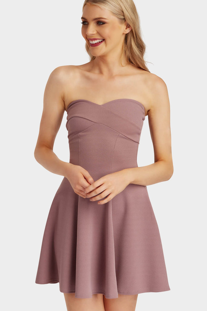 Elderberry Bandeau Skater Dress