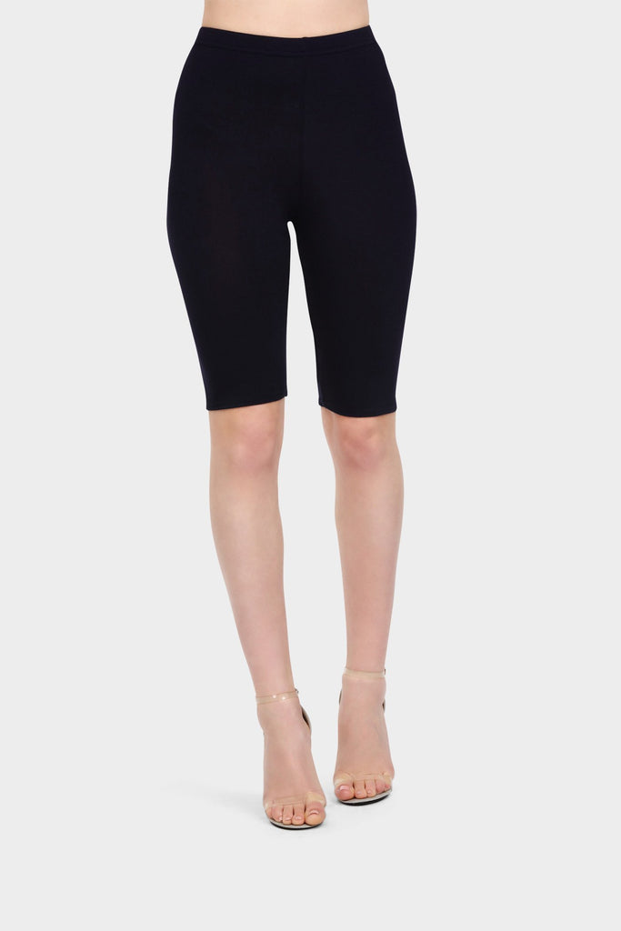 Navy Basic Capri Shorts