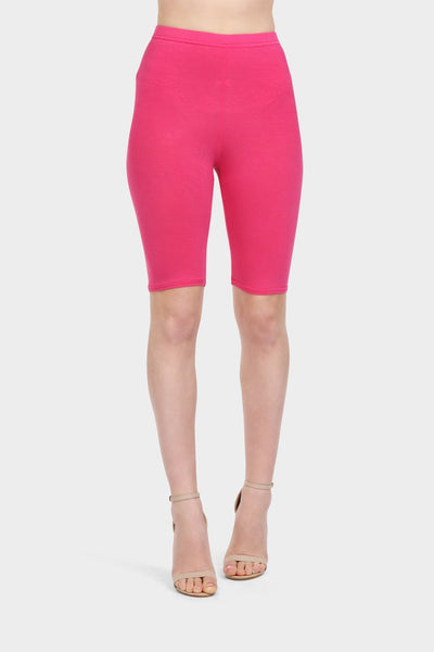 Hot Pink Basic Capri Shorts