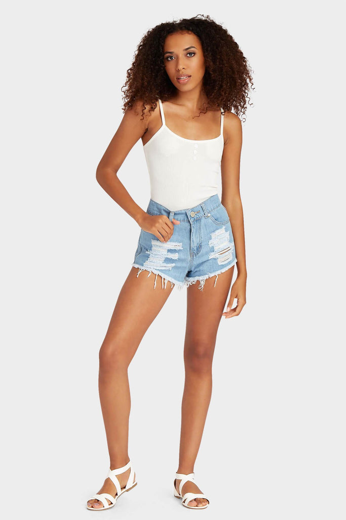 Light Blue Denim Shorts