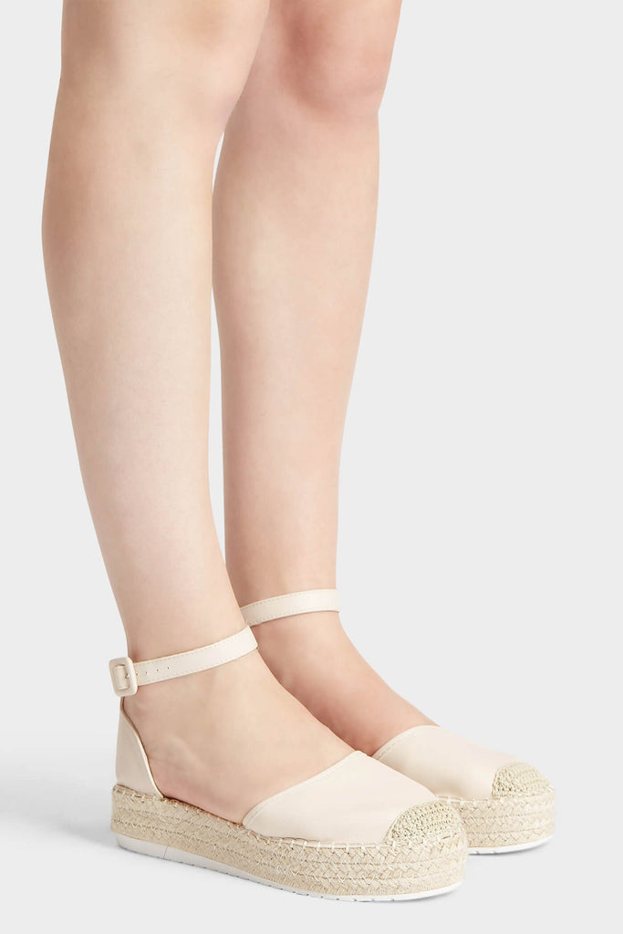 Nude Ankle Strap Espadrill