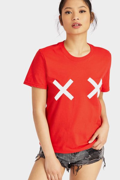 Red Cross Print T-Shirt
