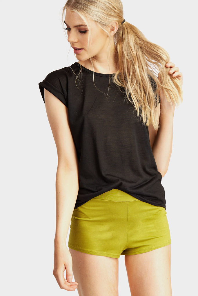 Black Round Neck T-Shirt