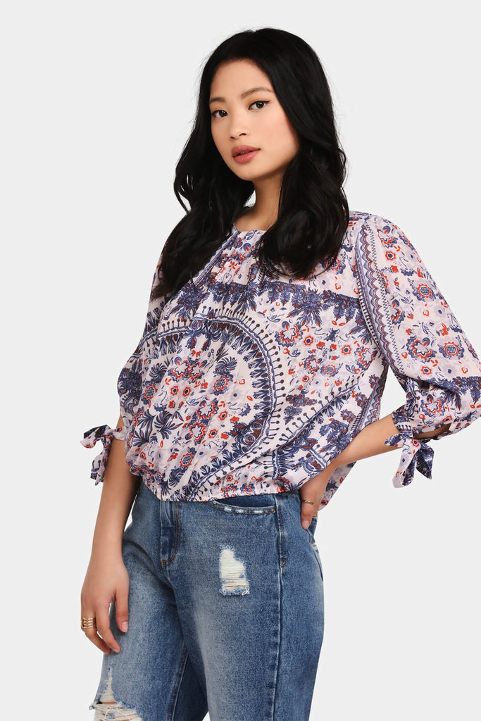 Multi Printed Loose Fit Blouse