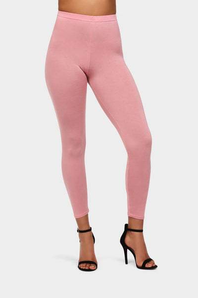 Dusky Pink Basic Full Length Leggings