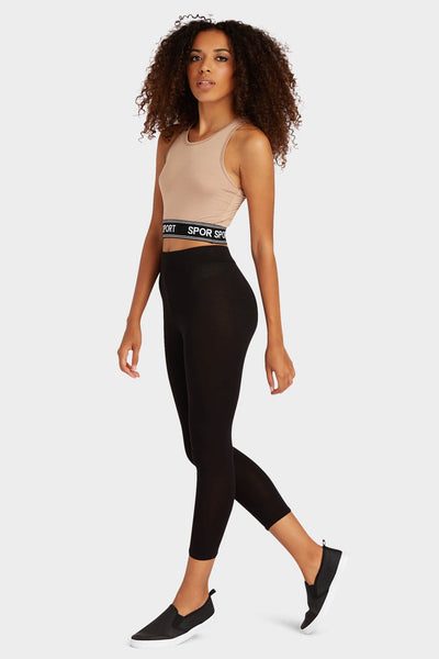 Black 3/4 Leggings