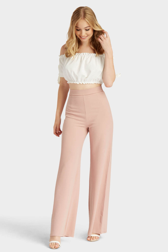 Pink Wide Leg Trousers